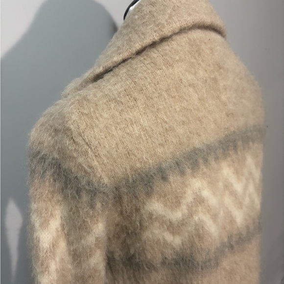 Vintage! Sears Pure Virgin Wool Full Zip Sweater Jacket 80’s Nordic. Small - Picture 4 of 9